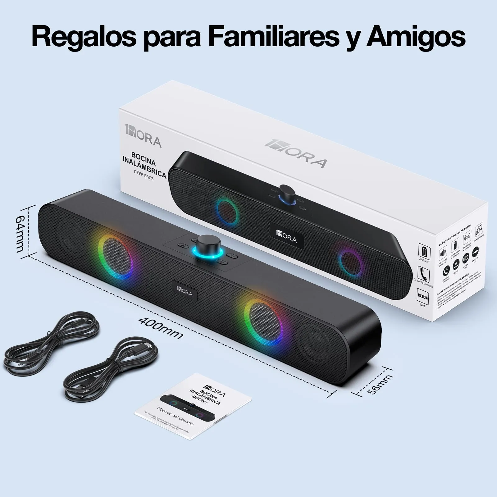 Parlante Inalambrico Bluetooth Hasta 6 horas De Musica Barra De Sonido Original 1Hora